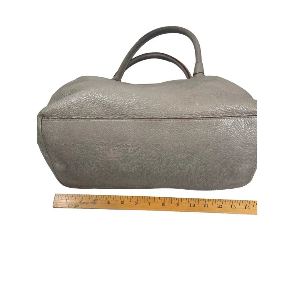 Kate Spade Berkshire Road Stevie Satchel Gray Pebble Leather Shoulder Bag - Picture 11 of 12